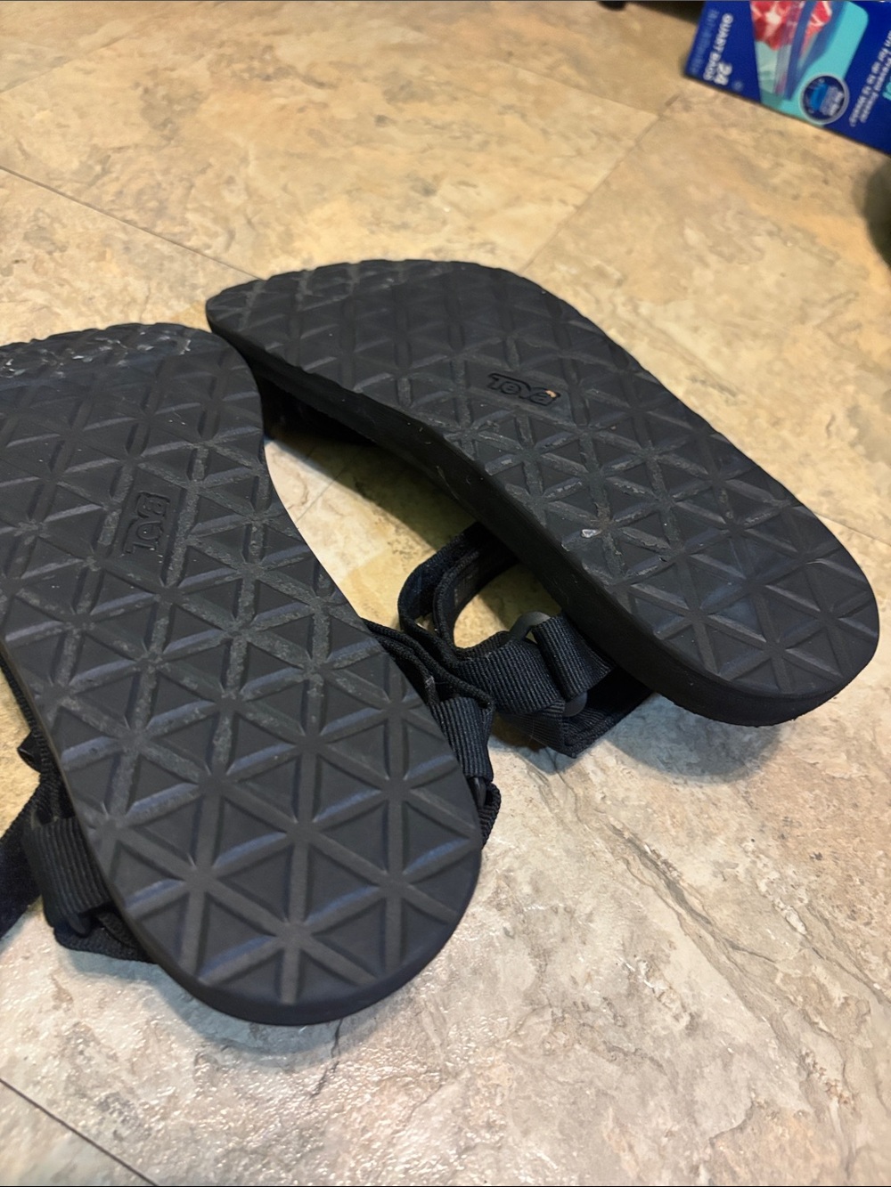 Teva Black Casual Sport Sandals Size 11 - Picture 3 of 4